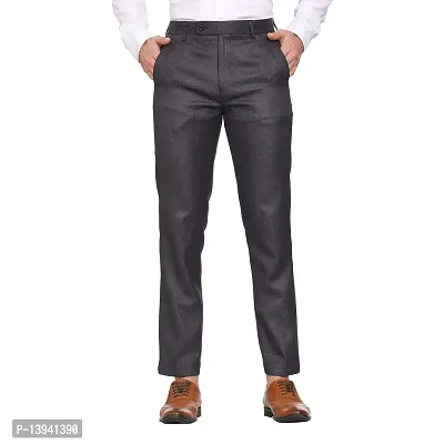 MALENO Slim Fit PV Textured 4 Pocket Formal Trouser for Men