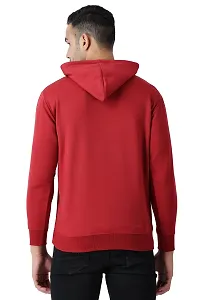 MALENO Men Hooded Red Sweat Shirt-thumb2
