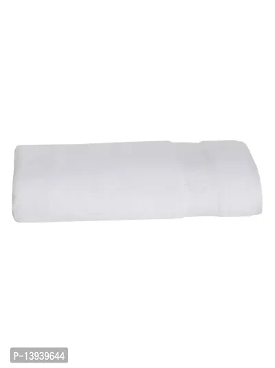 Maleno White Premium Cotton 550 GSM Bath Towel (Length 30, Width 60)