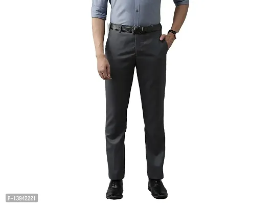 MALENO Men's Slim Fit Grey Trouser-thumb0