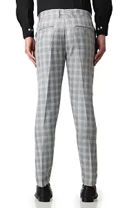 MALENO Men's Polycotton Slim Fit Checkered Trouser (ML601_Checkered)-thumb3