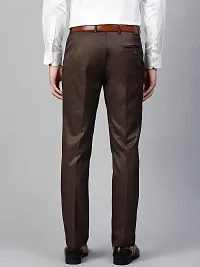 MALENO Men's Slim Fit Brown Trouser-thumb1