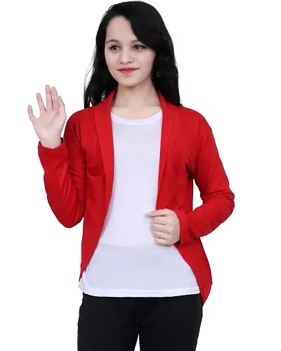 Women Shrug Red