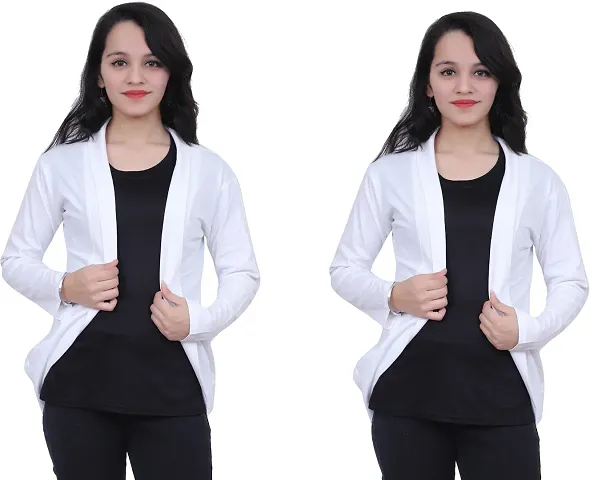 Pack Of 2- Trendy Viscose Solid Shrugs Combo For Women