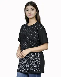 Reliable Cotton Blend Printed Round Neck Tunic For Women- Pack Of 2-thumb2