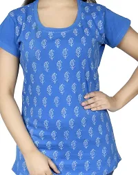 Reliable Cotton Blend Printed Round Neck Tunic For Women- Pack Of 2-thumb3