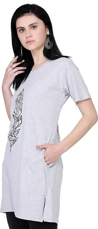 Reliable Cotton Blend Graphic Print Round Neck Tunic For Women- Pack Of 2-thumb2