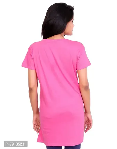 RG Women's Long T-Shirt (RG-POLO-103_Light Pink_Xxx-Large)-thumb2