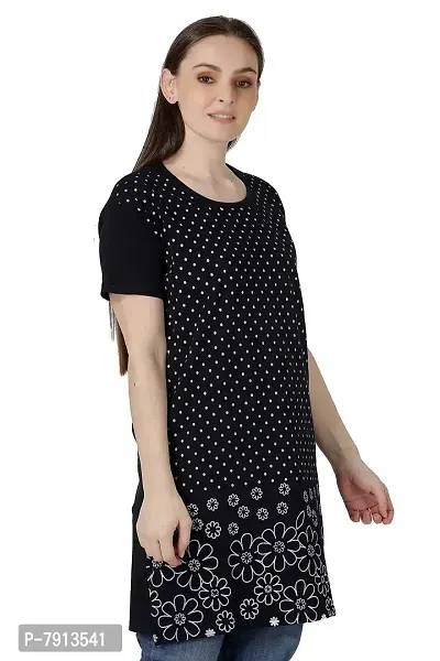 RG Women's T-Shirt (RG-POLO-PK-DOT-528_Navy Blue_3XL)-thumb3