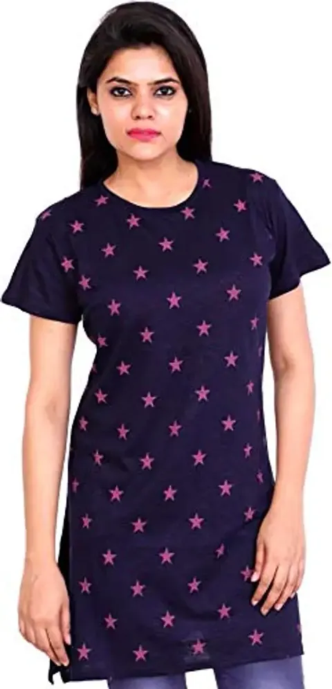 RG Women's Long T-Shirt (Navy Blue, 3XL)