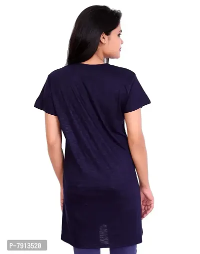 RG Women's Long T-Shirt (Navy Blue, 3XL)-thumb2