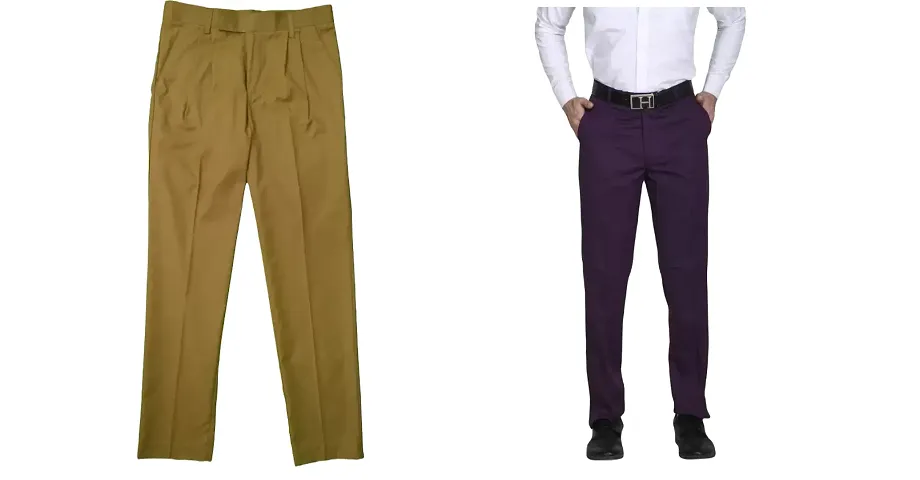 Stylish Cotton Formal Pants For Men Pack of 2