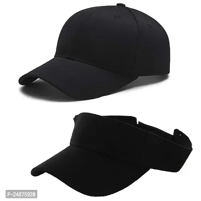 Trendy Baseball Cotton Adjustable Unisex Caps Pack Of 2