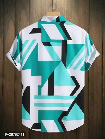 Stylish Linen Printed Casual Shirt for Men-thumb2