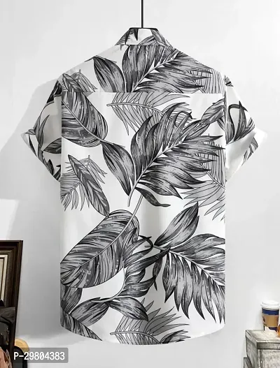 Stylish Linen Printed Casual Shirt for Men-thumb2