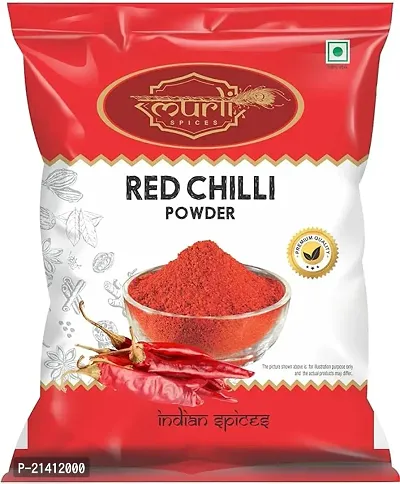 Murli Spices Red Chilli Powder (Chilli 200X5 (Pack of 5)) Red Hot Chilli Powder with No Added Flavours and Colours-thumb0