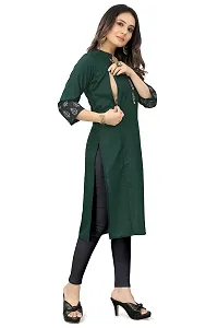 Mavenclad Women's Printed Cotton Blend Regular Fit 3/4 Sleeve Lightweight Casual Wear Feeding Kurti (B-F-110_Yellow_M)-thumb4