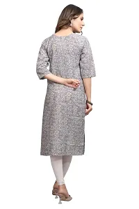 Mavenclad Women's Printed Cotton Blend Regular Fit Bell Sleeve Lightweight Casual Wear Feeding Kurti (B-F-150_Peach_L)-thumb2