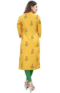 Mavenclad Women's Printed Cotton Blend Regular Fit 3/4 Sleeve Lightweight Casual Wear Feeding Kurti (B-F-219)-thumb1