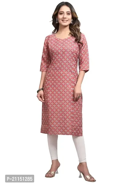 Mavenclad Women's Printed Cotton Blend Regular Fit Lightweight Casual Wear Feeding Kurti (B-F-223)