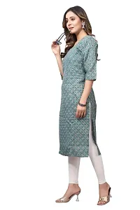 Mavenclad Women's Printed Cotton Blend Regular Fit Bell Sleeve Lightweight Casual Wear Feeding Kurti (B-F-119_Grey_M)-thumb2