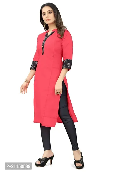 Mavenclad Women's Solid Cotton Blend Regular Fit 3/4 Sleeve Lightweight Casual Wear Feeding Kurti (B-F-111_Green_M)-thumb4