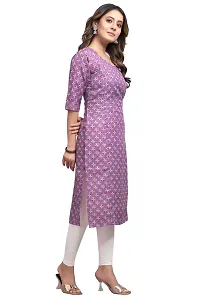 Mavenclad Women's Printed Cotton Blend Regular Fit Bell Sleeve Lightweight Casual Wear Feeding Kurti (B-F-148_Grey_L)-thumb2