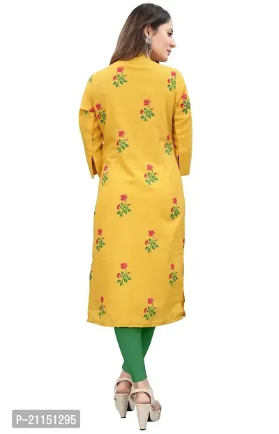 Mavenclad Women's Printed Cotton Blend Regular Fit 3/4 Sleeve Lightweight Casual Wear Feeding Kurti (B-F-219)-thumb4