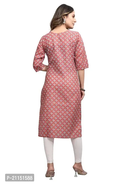 Mavenclad Women's Printed Cotton Blend Regular Fit Bell Sleeve Lightweight Casual Wear Feeding Kurti (B-F-147_Yellow_L)-thumb5