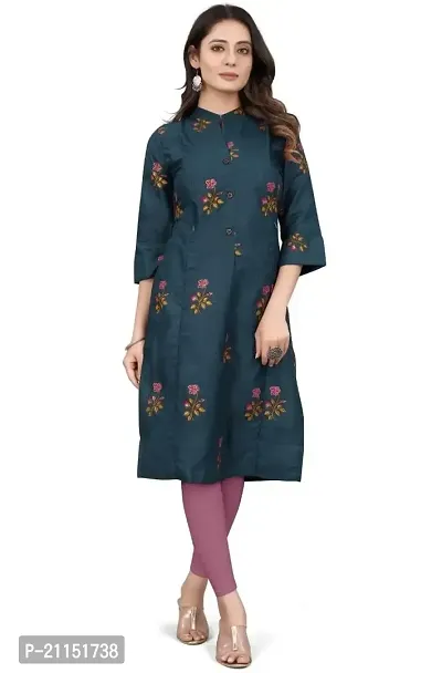 Mavenclad Women's Printed Magic Cotton Regular Fit 3/4 Sleeve Lightweight Casual Wear Feeding Kurti (B-F-161_Pink_XL)-thumb0