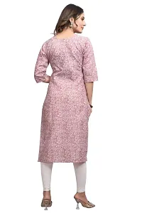 Mavenclad Women's Printed Cotton Blend Regular Fit 3/4 Sleeve Lightweight Casual Wear Feeding Kurti (B-F-225)-thumb4