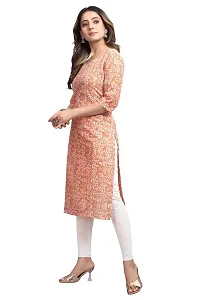 Mavenclad Women's Printed Cotton Blend Regular Fit 3/4 Sleeve Lightweight Casual Wear Feeding Kurti (B-F-225)-thumb2