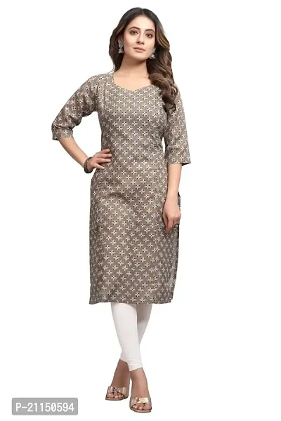 Mavenclad Women's Solid Cotton Blend Regular Fit 3/4 Sleeve Lightweight Casual Wear Feeding Kurti (B-F-172_Green_XL)