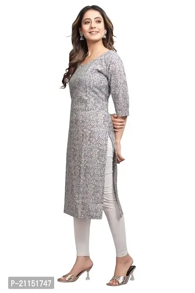 Mavenclad Women's Printed Cotton Blend Regular Fit Bell Sleeve Lightweight Casual Wear Feeding Kurti (B-F-150_Peach_L)-thumb2