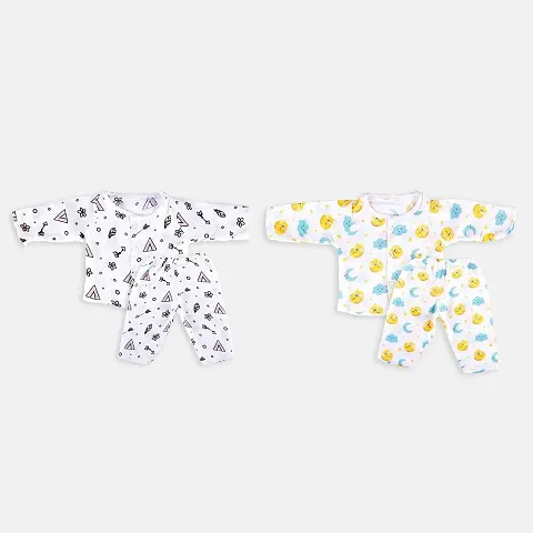 Soft Muslin Top And Bottom Set For Kids-Pack Of 2