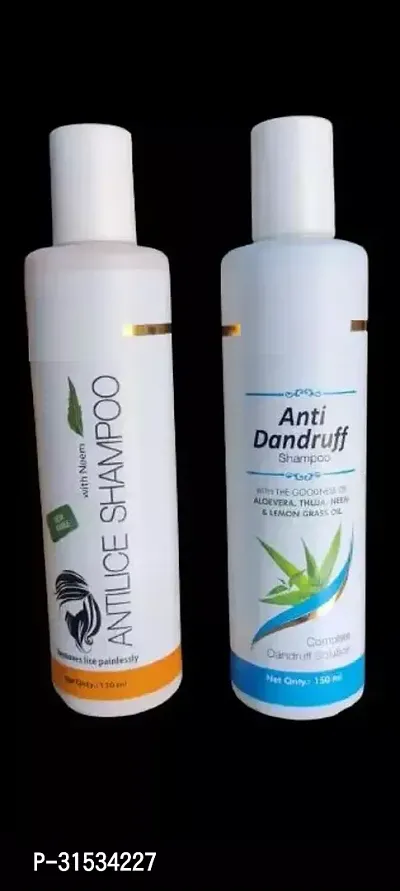 Sunny Herbals Antilice Shampoo 150 Ml and Anti Dandruff Shampoo 150 Ml Pack of 2