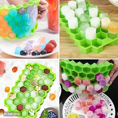 Silicone Honey Ice Cube Tray Green 1 Pcs With Ice Roller Maroon 1 Pcs-thumb3