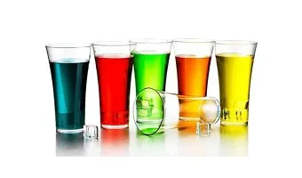 Plastic Stylish Glass for Water, Juice and Wine, Transparent Serving Glass For Kitchen, Office-Clear(6 Pcs)-thumb1