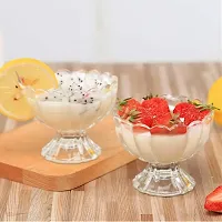 Plastic Unbreakable Fancy Dessert Ice-Cream Bowl, Sweet Dish Serving Set, Pudding Cup Bowls 200 ml-Clear(Pack of 6)-thumb4