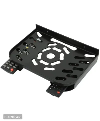 Plastic Black Color Set Top Box, DTH Stand , Wall Mount Stand ,WiFi  Router Stand, Remote Holder Wall Shelf -Black(1 Pcs)