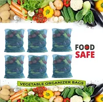 Fridge Storage Bags Reusable Mesh Net Vegetable Storage Bags For Fridge Vegetable Fruit Bag For Grocery Shopping Washable Reusable Ziplock Bags Multicolor 6 Pcs-thumb3