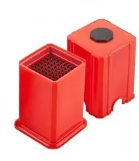 Plastic Finger Potato Chips, Salad Maker For Kitchen  Onion, Cucumber, Vegetable Cutter, Salad Maker-Red(1 Pcs)-thumb2