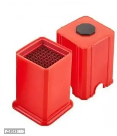 Plastic Finger Potato Chips, Salad Maker For Kitchen  Onion, Cucumber, Vegetable Cutter, Salad Maker-Red(1 Pcs)-thumb3