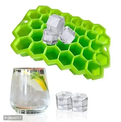 Latest Reusable Flexible Honey Ice Cube Trays, Silicone 37 Cavity Ice Tray Molds for Whiskey  Cocktails, Keep Drinks Chilled -Green(1 Pcs)-thumb3