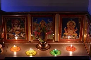 Multicolor Plastic Decorative Diya 12 Pcs Diya With 12 Pcs Wick And Holder Creating an Ambiance During Pooja, Janmashtami, Navratri, Karwa Chauth, Durga Puja, Dussehra, Holi, Christmas, Daily Prayers-thumb4