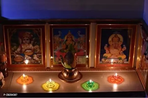 Diya for Diwali Decoration, Diya for Puja, Diwali Gift Hampers, Gift for Dipawali, Diwali Decorations Items for Home, Diwali Gift Items 12 Pcs Diya With  12 Pcs Wick And Wick Holder -lrm;Multicolour-thumb2