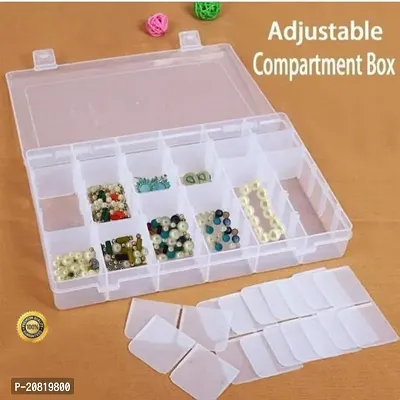 Buy Plastic Vanity Box, Small Compartment Organizer Box, Durable, Removable  Grids to Hold Slightly-Clear(1 Pcs) Online In India At Discounted Prices