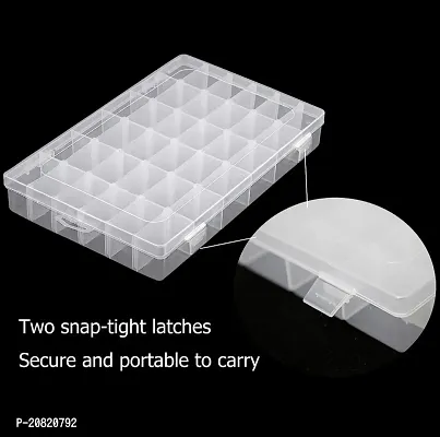 Buy Plastic Storage Box With Removable Dividers Jewellery Box Organizer Storage  Container 36 Grid Cells Multipurpose Clear Transparent -(1 Pcs) Online In  India At Discounted Prices
