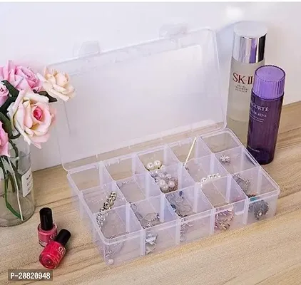 Buy Plastic Vanity Box, Small Compartment Organizer Box, Durable, Removable  Grids to Hold Slightly-Clear(1 Pcs) Online In India At Discounted Prices