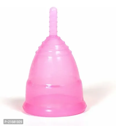 Reusable Menstrual Cup for Women with an easy-to-use Portable Sterilising Container, 100% Medical Grade Silicone-Pink(1 Pcs)